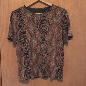 Vinatge Snake Print Top